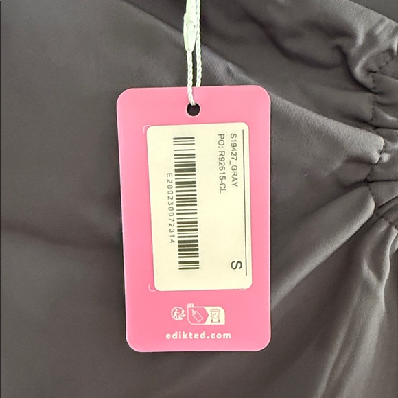 Dark Gray Ruched Mini Skirt - Picture 3 of 3